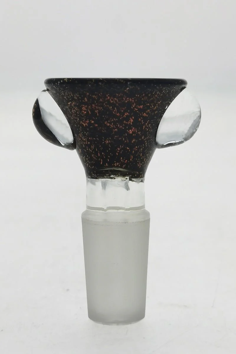 Single Hole Bong Slide Bowl Piece w/ Multi-Marble Handle - Image 28