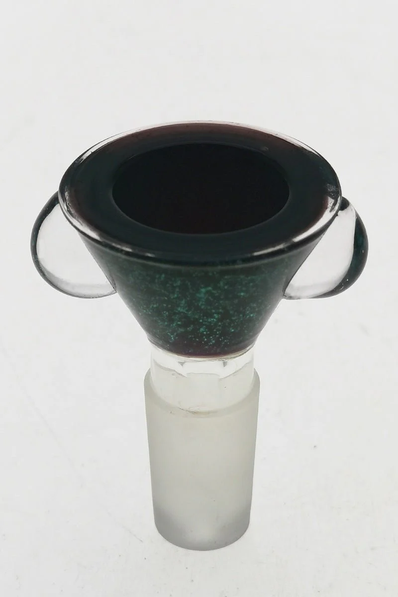 Single Hole Bong Slide Bowl Piece w/ Multi-Marble Handle - Image 35