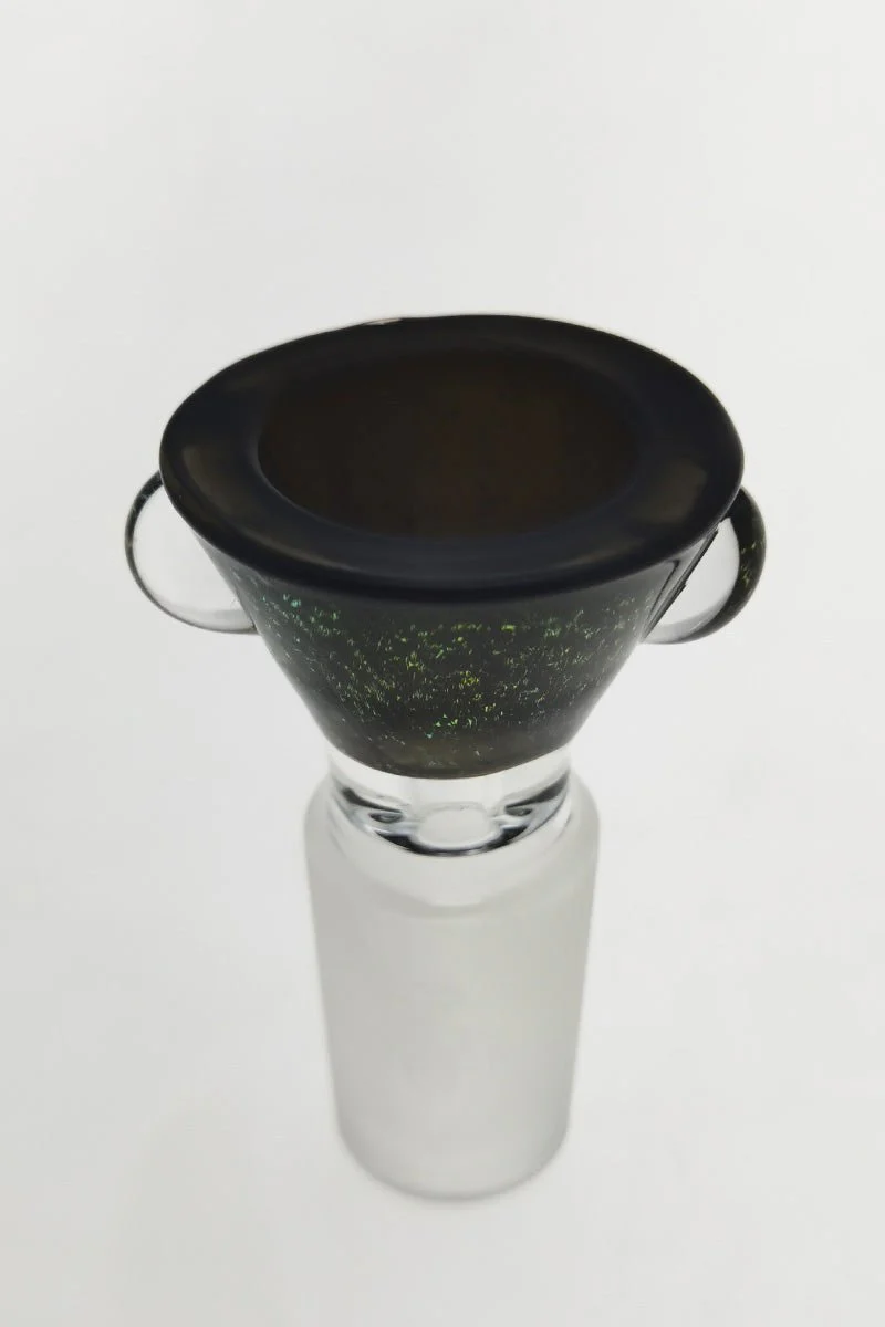 Single Hole Bong Slide Bowl Piece w/ Multi-Marble Handle - Image 52