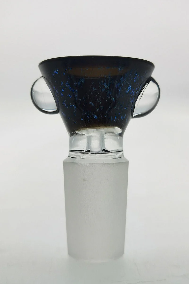 Single Hole Bong Slide Bowl Piece w/ Multi-Marble Handle - Image 56