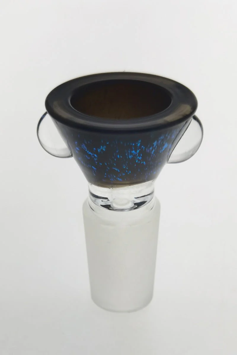 Single Hole Bong Slide Bowl Piece w/ Multi-Marble Handle - Image 58