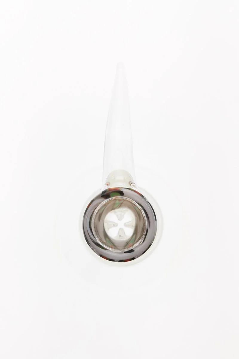 Pinched Screen Bong Slide Bowl Piece w/ WigWag & Handle (18MM Male) - Image 2