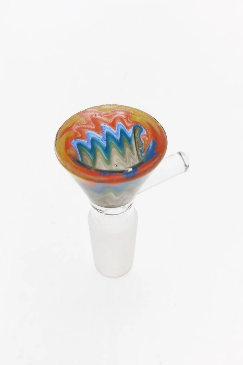 Single Hole Bong Slide Bowl Piece w/ WigWag & Handle - Image 2
