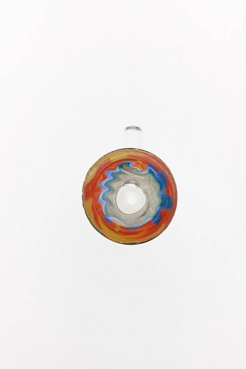 Single Hole Bong Slide Bowl Piece w/ WigWag & Handle - Image 3