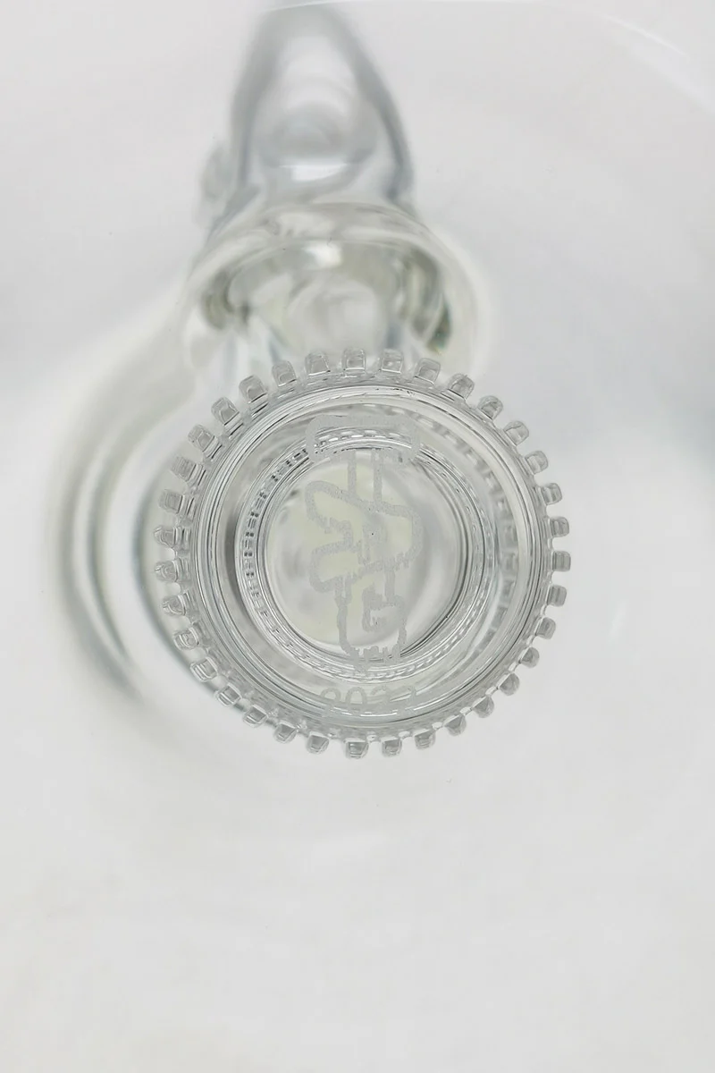 TAG - 10.5" Double Super Slit Matrix Bellow Dab Rig Bong 55x5MM (14MM Female) - Image 13