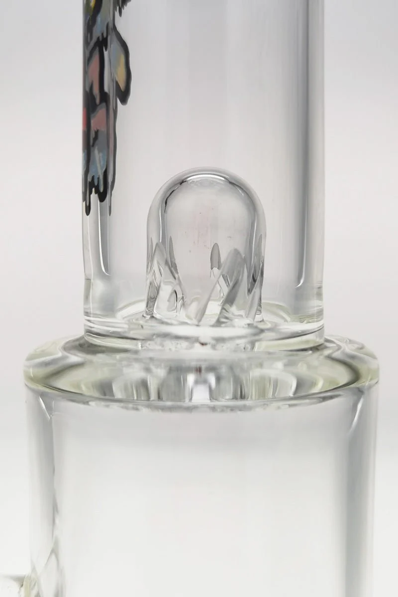 TAG - 10.5" Double Super Slit Matrix Bellow Dab Rig Bong 55x5MM (14MM Female) - Image 7