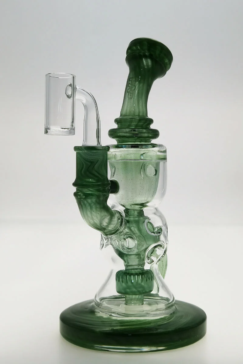 TAG - 8.5" Faberge Egg Klein Incycler (Recycler) Dab Rig w/ Super Slit Puck (14MM Female)