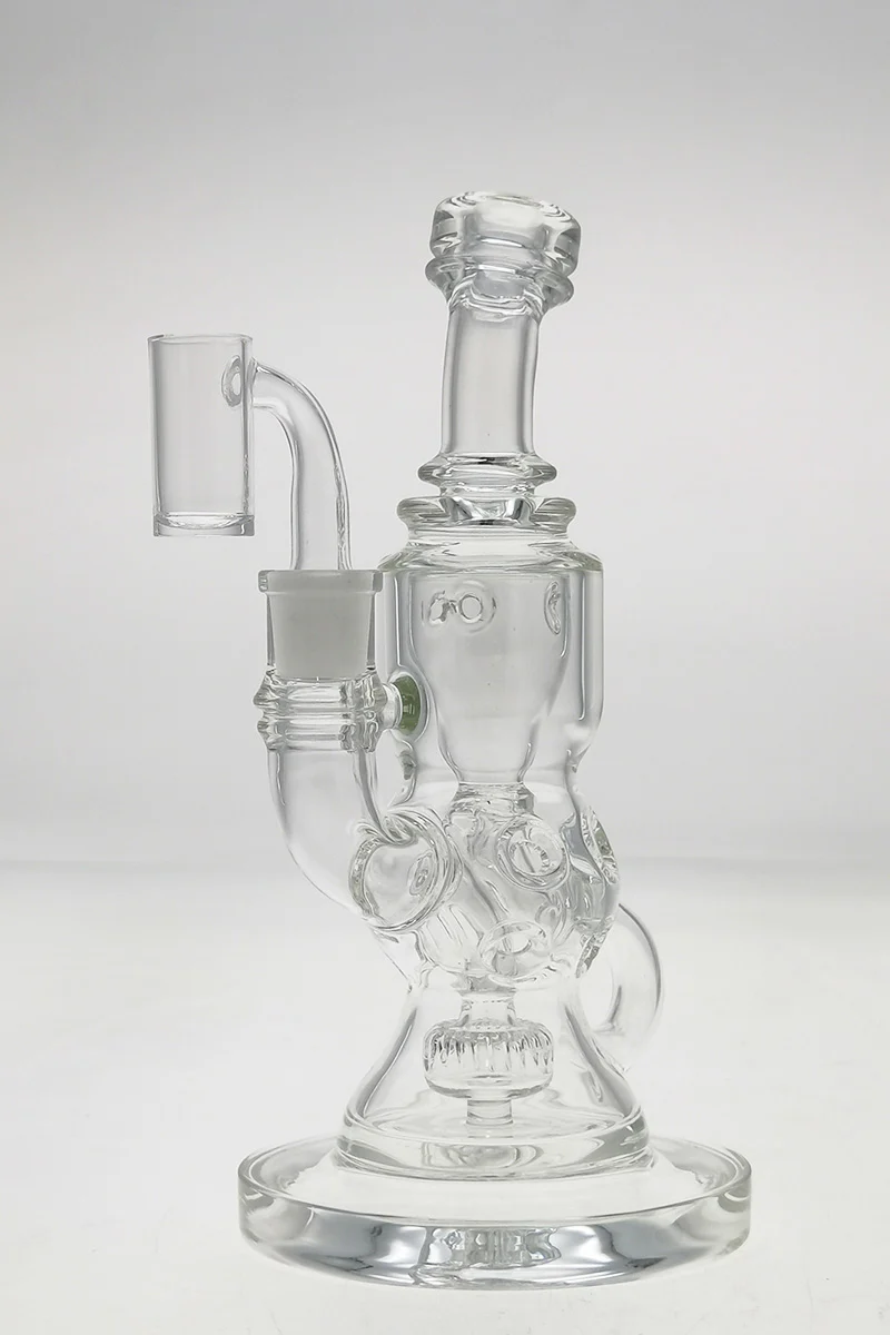 TAG - 8.5" Faberge Egg Klein Incycler (Recycler) Dab Rig w/ Super Slit Puck (14MM Female) - Image 111