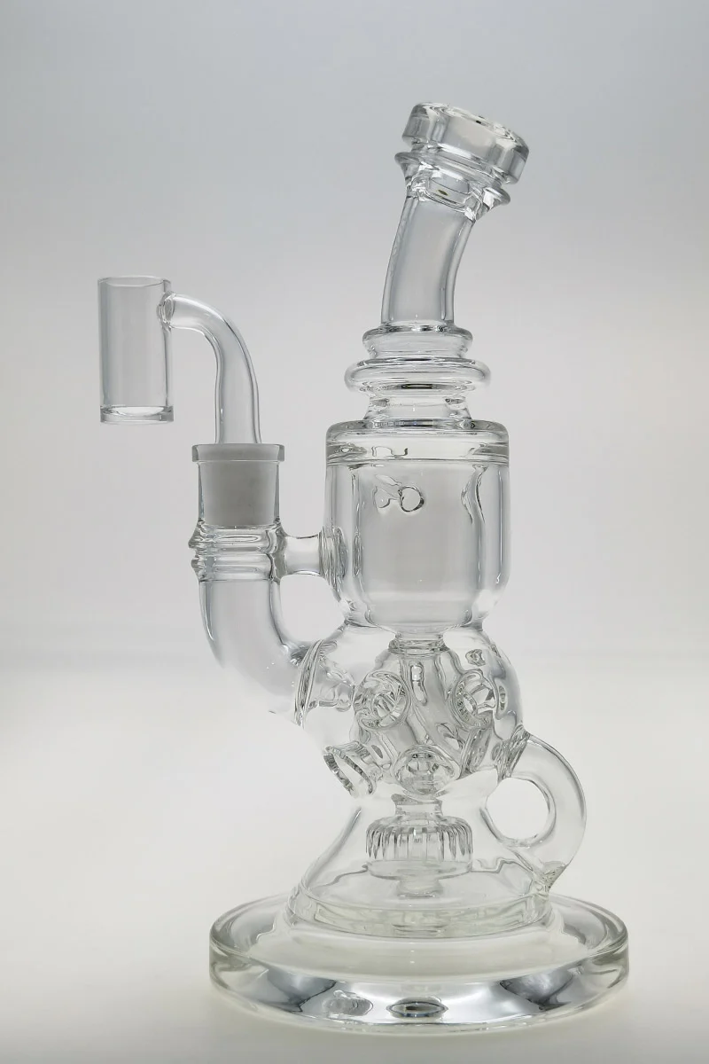 TAG - 8.5" Faberge Egg Klein Incycler (Recycler) Dab Rig w/ Super Slit Puck (14MM Female) - Image 152