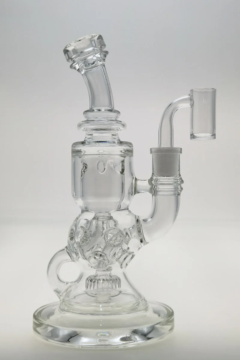 TAG - 8.5" Faberge Egg Klein Incycler (Recycler) Dab Rig w/ Super Slit Puck (14MM Female) - Image 154
