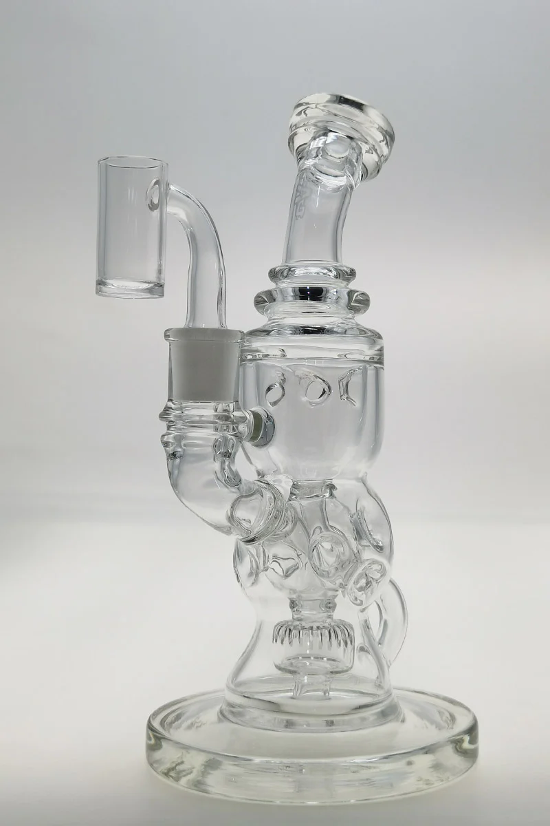 TAG - 8.5" Faberge Egg Klein Incycler (Recycler) Dab Rig w/ Super Slit Puck (14MM Female) - Image 174