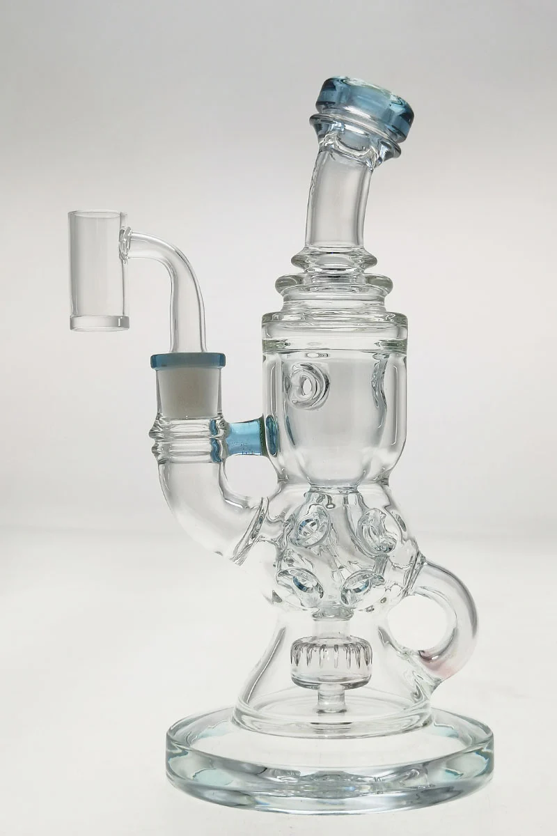 TAG - 8.5" Faberge Egg Klein Incycler (Recycler) Dab Rig w/ Super Slit Puck (14MM Female) - Image 41