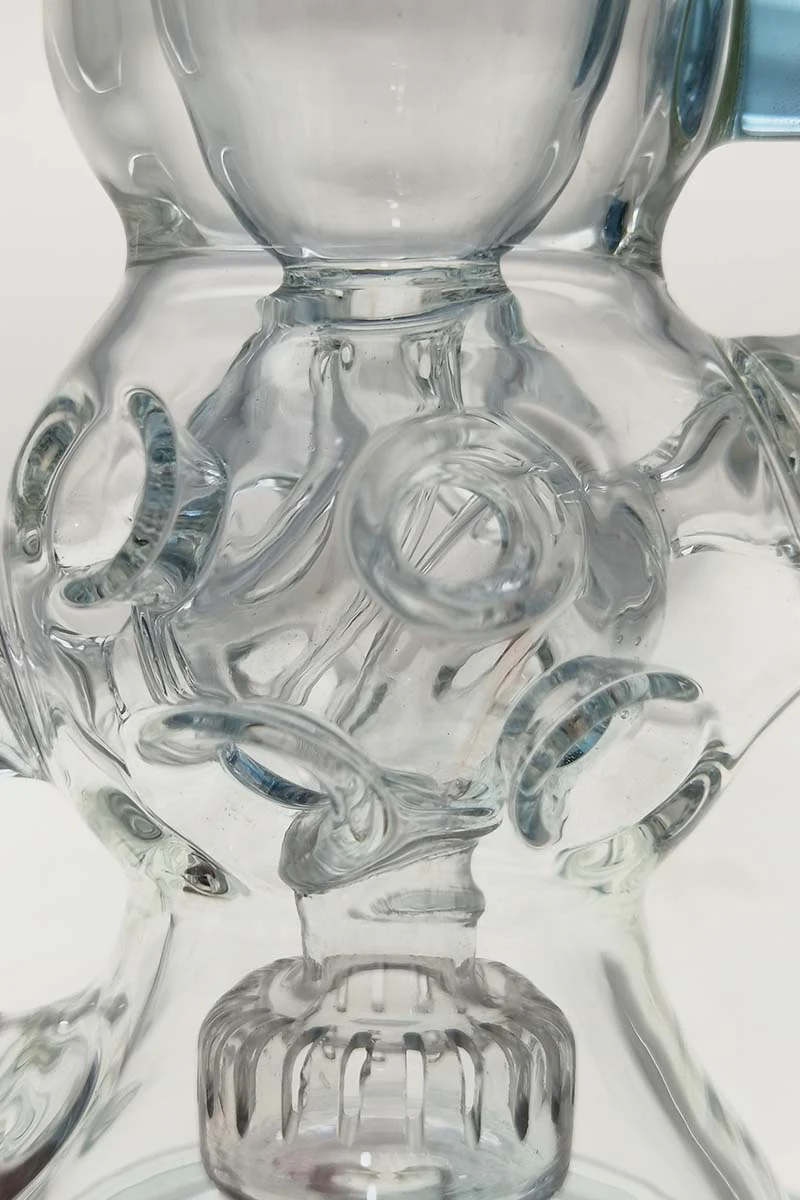 TAG - 8.5" Faberge Egg Klein Incycler (Recycler) Dab Rig w/ Super Slit Puck (14MM Female) - Image 49