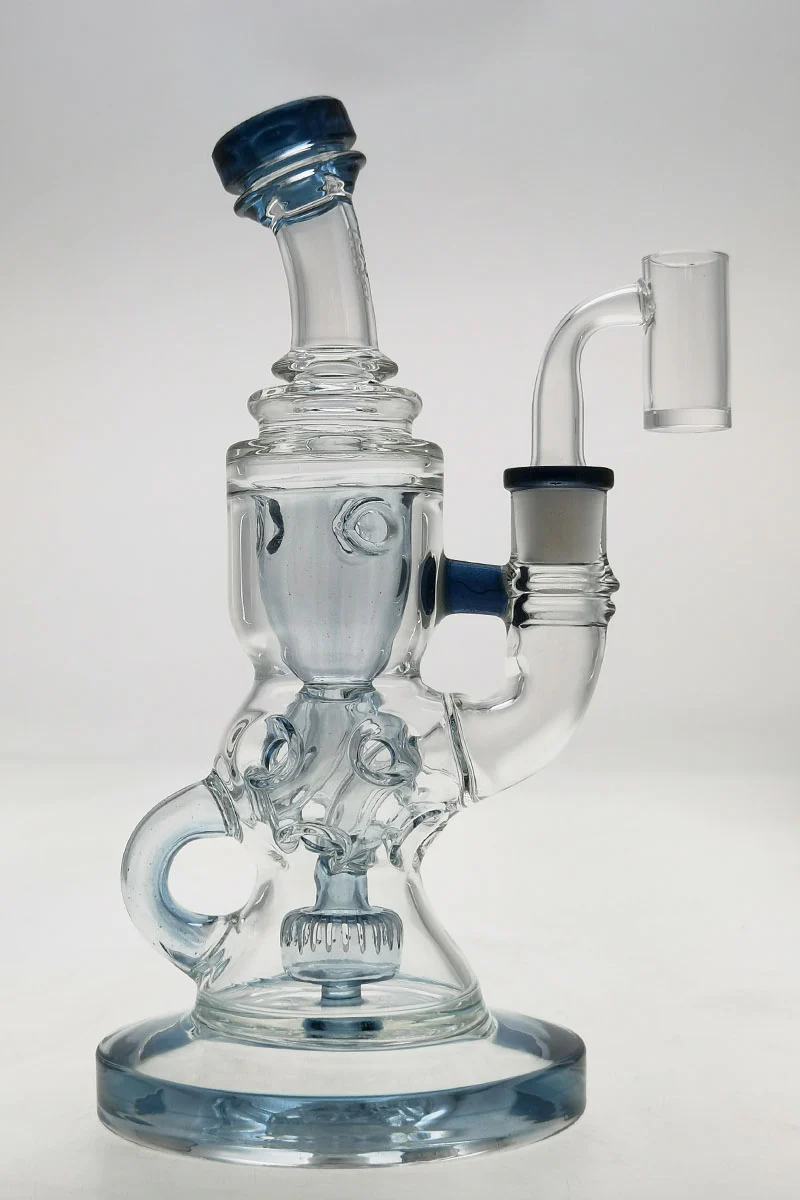 TAG - 8.5" Faberge Egg Klein Incycler (Recycler) Dab Rig w/ Super Slit Puck (14MM Female) - Image 57