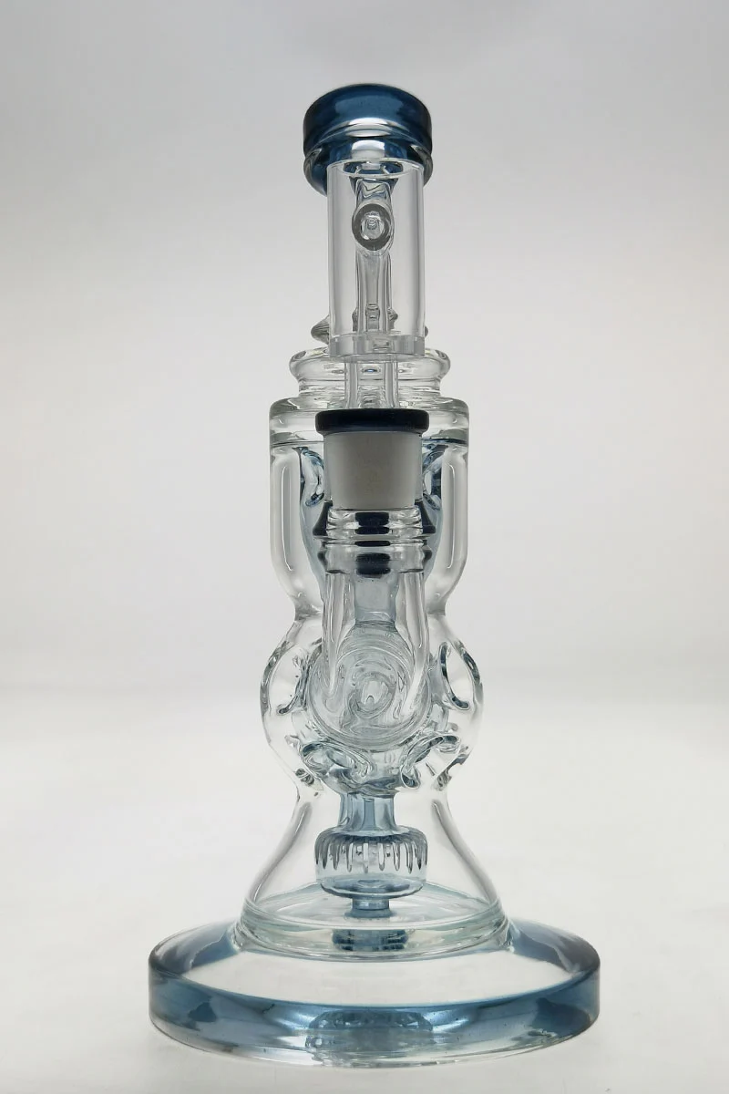TAG - 8.5" Faberge Egg Klein Incycler (Recycler) Dab Rig w/ Super Slit Puck (14MM Female) - Image 58