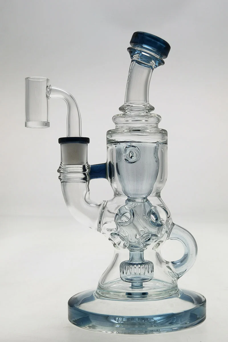 TAG - 8.5" Faberge Egg Klein Incycler (Recycler) Dab Rig w/ Super Slit Puck (14MM Female) - Image 59