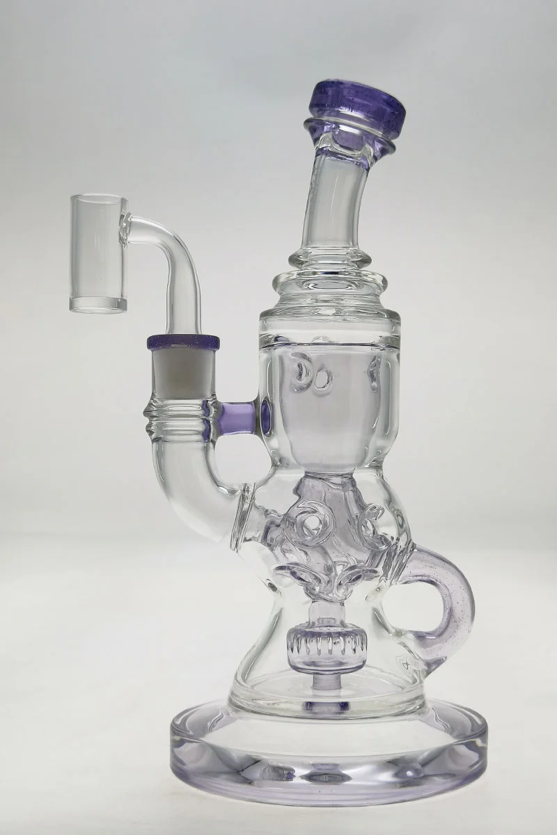 TAG - 8.5" Faberge Egg Klein Incycler (Recycler) Dab Rig w/ Super Slit Puck (14MM Female) - Image 77