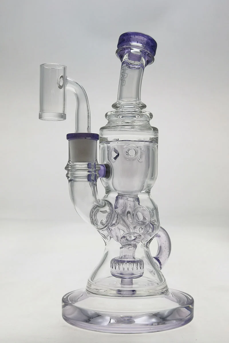 TAG - 8.5" Faberge Egg Klein Incycler (Recycler) Dab Rig w/ Super Slit Puck (14MM Female) - Image 79