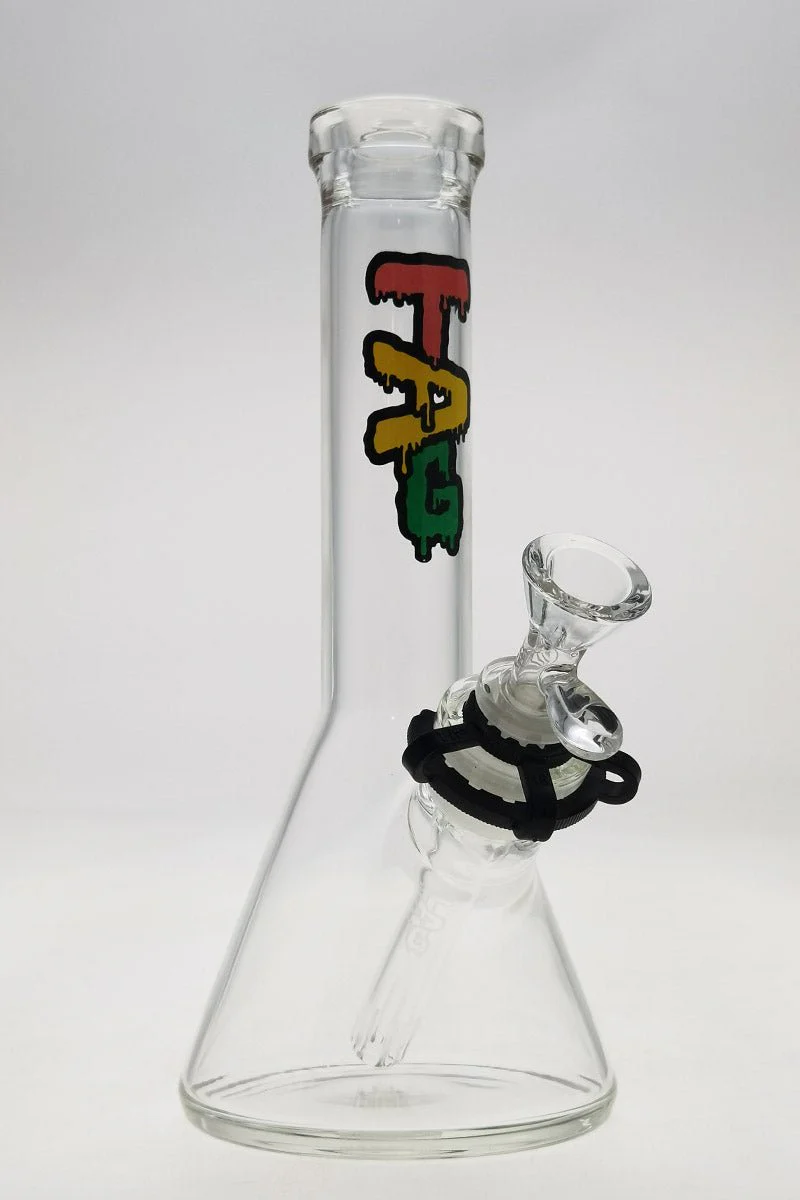 TAG - 10" Beaker Bong 38x4MM - 18/14MM Downstem (3.75") - Image 4
