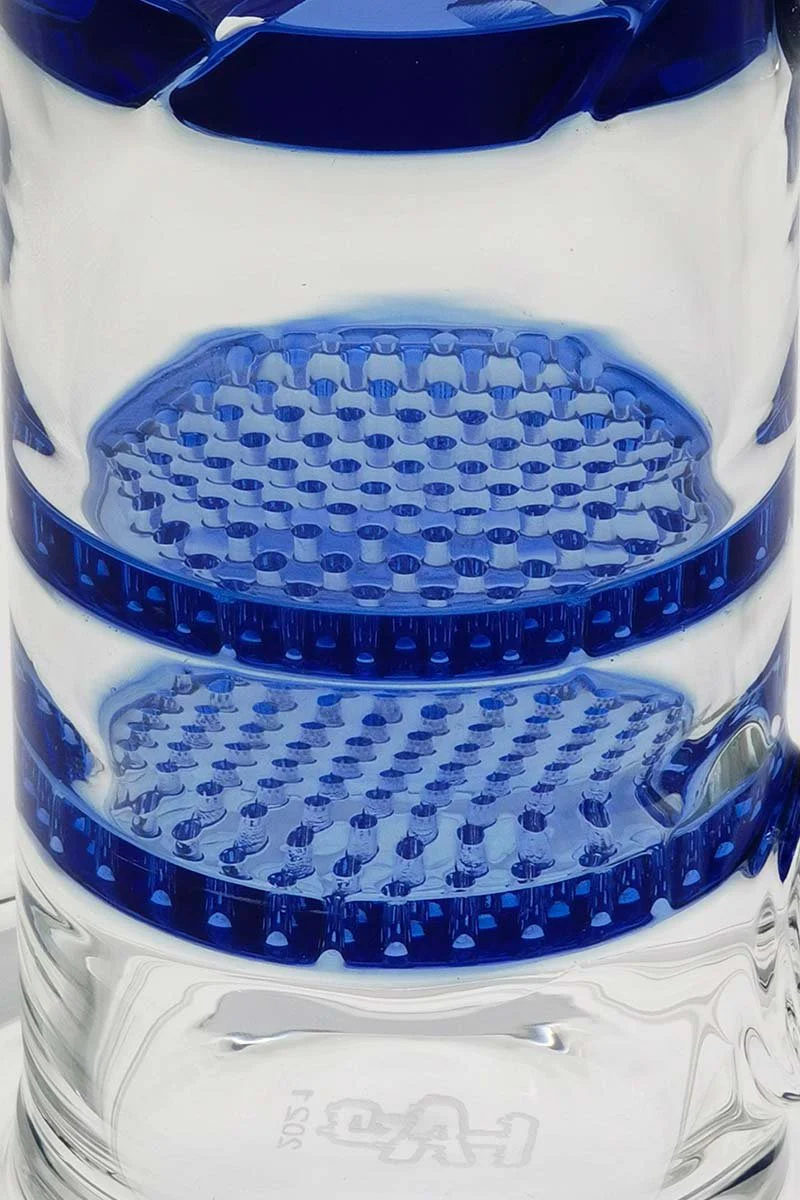 TAG - 12" Bent Neck Double Honeycomb with Spinning Splashguard Bong 65x5MM (18MM Female) - Image 10