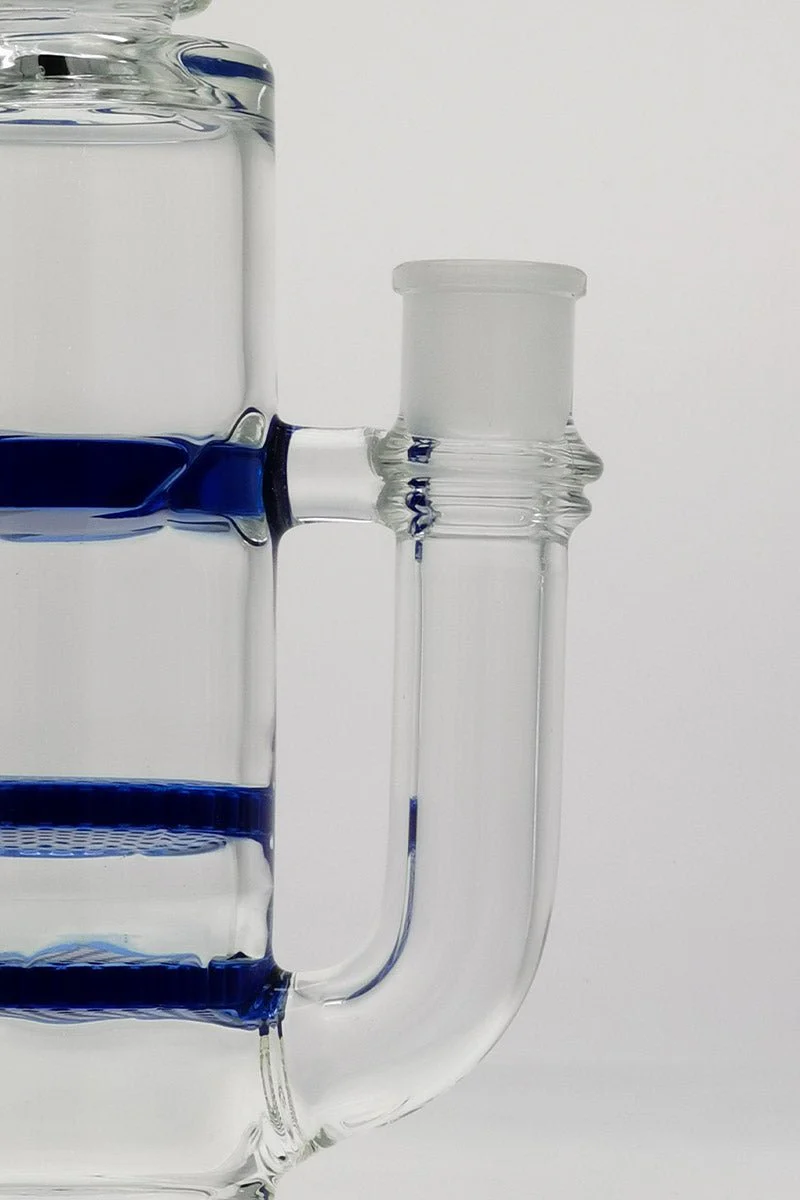 TAG - 12" Bent Neck Double Honeycomb with Spinning Splashguard Bong 65x5MM (18MM Female) - Image 11