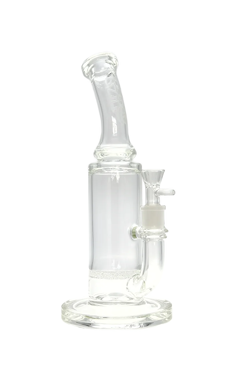 TAG - 12" Bent Neck Fritted Disc Can Dab Rig Bong 65x5MM (18MM Female)