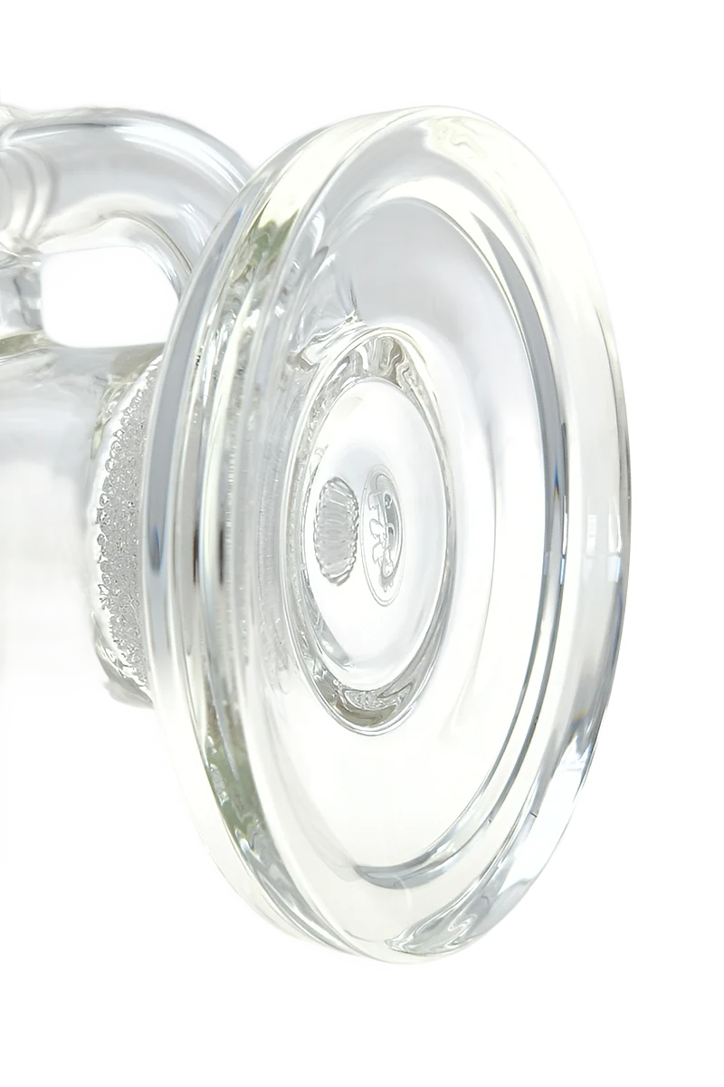 TAG - 12" Bent Neck Fritted Disc Can Dab Rig Bong 65x5MM (18MM Female) - Image 13