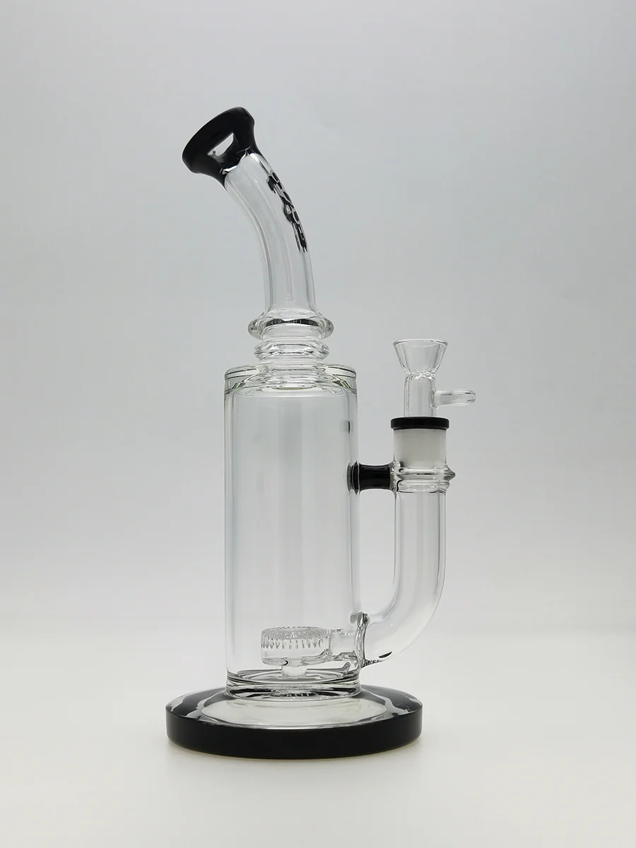 TAG - 12" Bent Neck Super Slit Puck Diffuser Dab Rig Bong 65x5MM (18MM Female) - Image 15