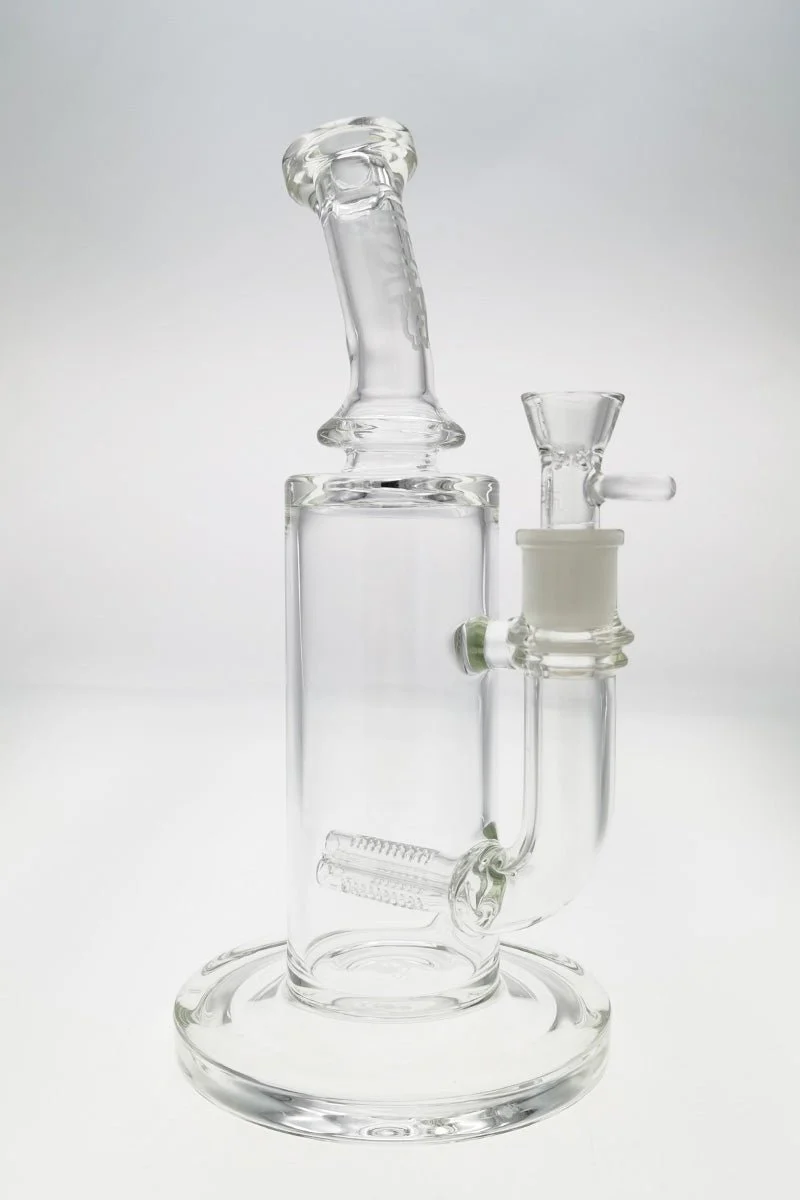 TAG - 12" Bent Neck Triple Super Slit Multiplying Inline Diffuser Dab Rig Bong 65x5MM (18MM Female) - Image 5