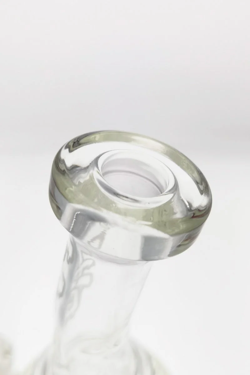 TAG - 12" Bent Neck Triple Super Slit Multiplying Inline Diffuser Dab Rig Bong 65x5MM (18MM Female) - Image 7