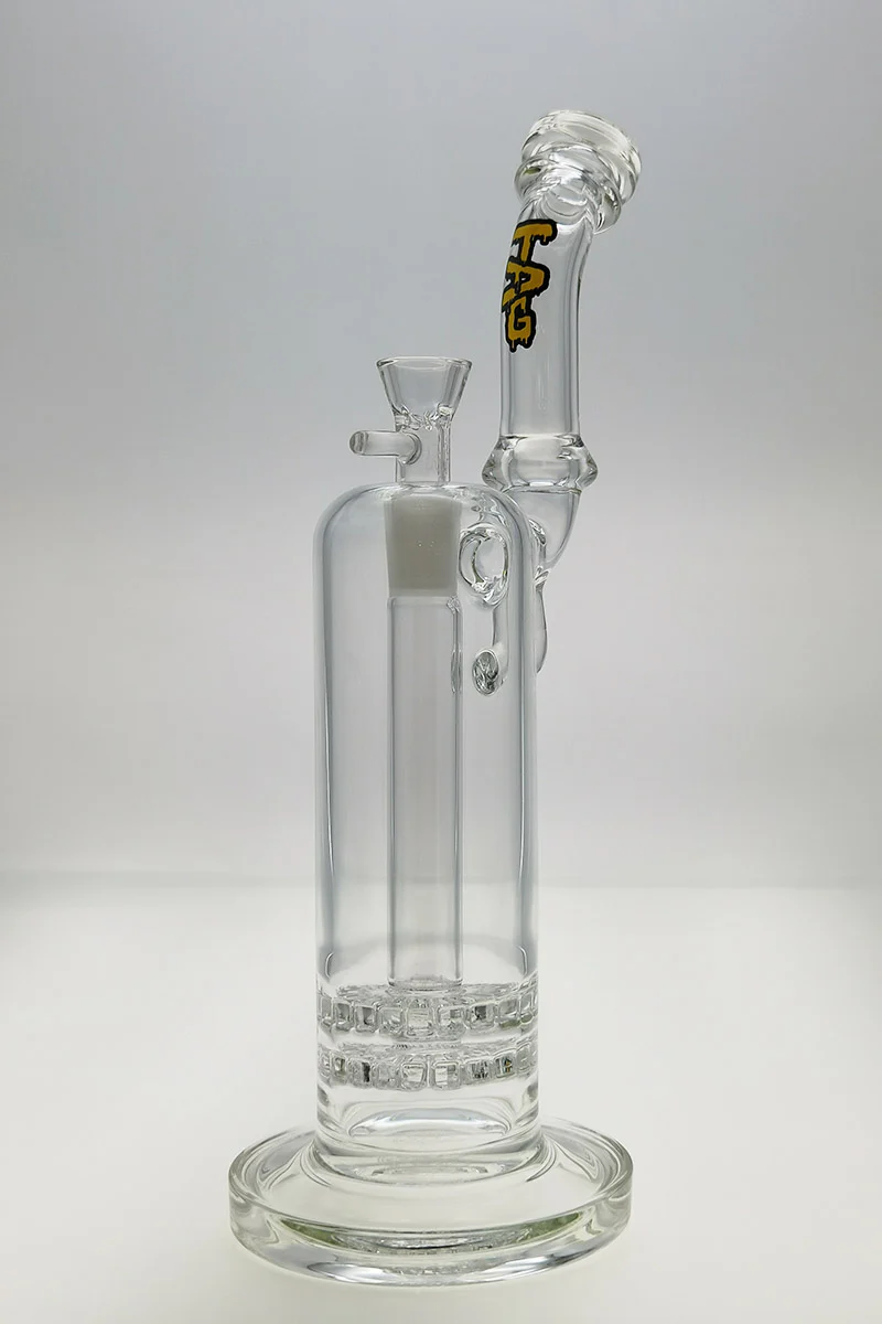 TAG - 13" Double Ratchet Bubbler Bong 65x5MM (18MM Female) - Image 19