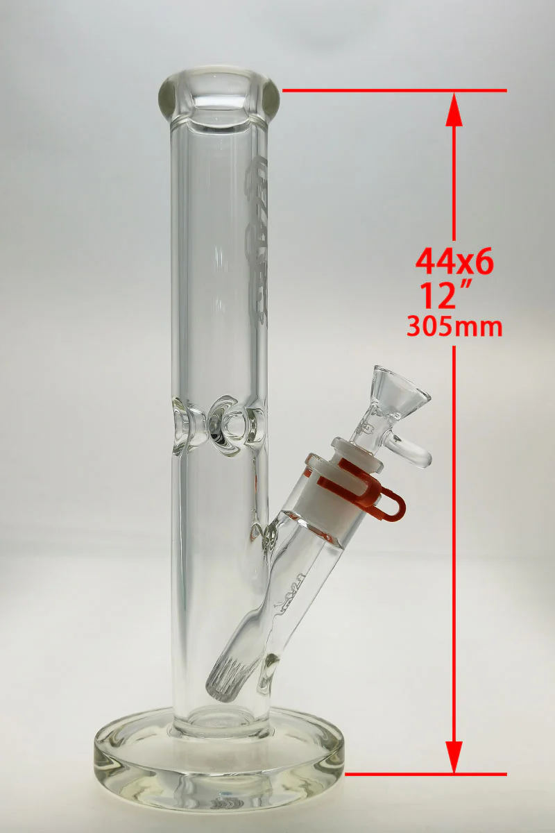 TAG - 12" Straight Tube Bong 44x6MM - 18/14MM Downstem (3.50") - Image 15