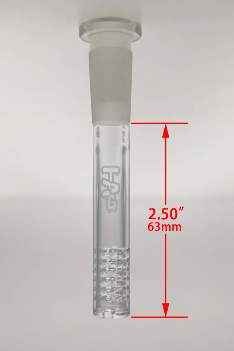 TAG - 14/10MM 6 Row x 2 (36 Hole) Open End Gridded Super Slit Bong Downstem - Image 19