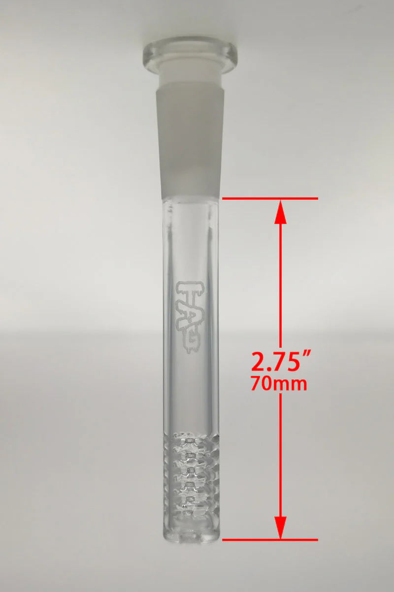 TAG - 14/10MM 6 Row x 2 (36 Hole) Open End Gridded Super Slit Bong Downstem - Image 23