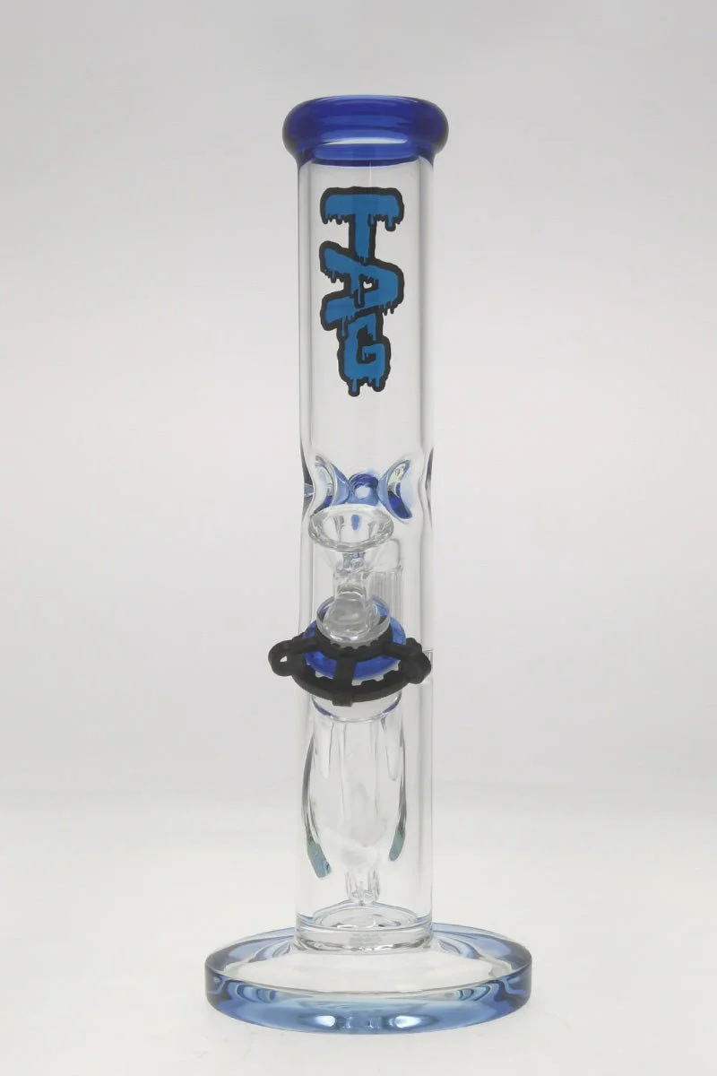 TAG - 13" 6 Arm Tree Straight Tube Bong 50x5MM - 18/14MM Downstem (3.50") - Image 4