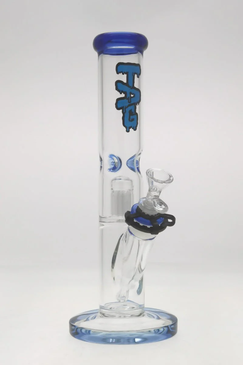 TAG - 13" 6 Arm Tree Straight Tube Bong 50x5MM - 18/14MM Downstem (3.50") - Image 7