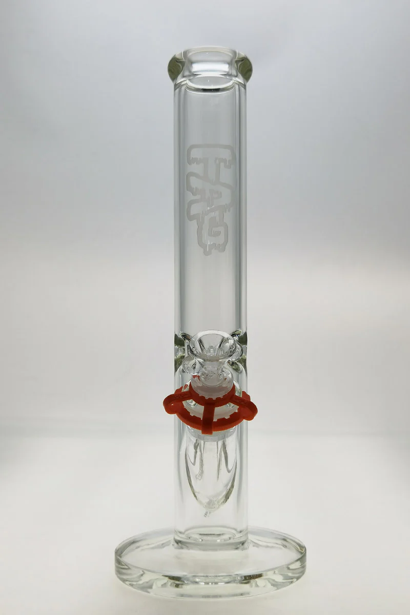 TAG - 14" Straight Tube Bong 50x7MM - 18/14MM Downstem (4.00") - Image 16