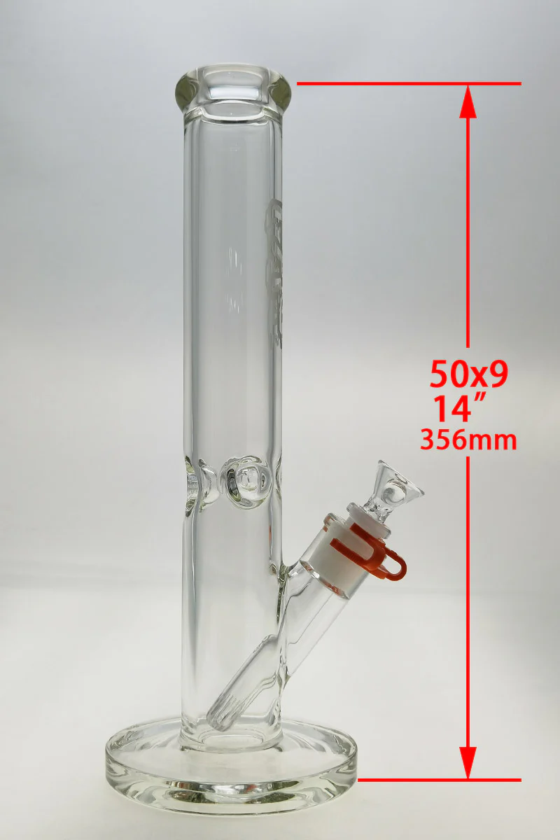 TAG - 14" Straight Tube Bong 50x9MM - 18/14MM Downstem (4.00") - Image 15
