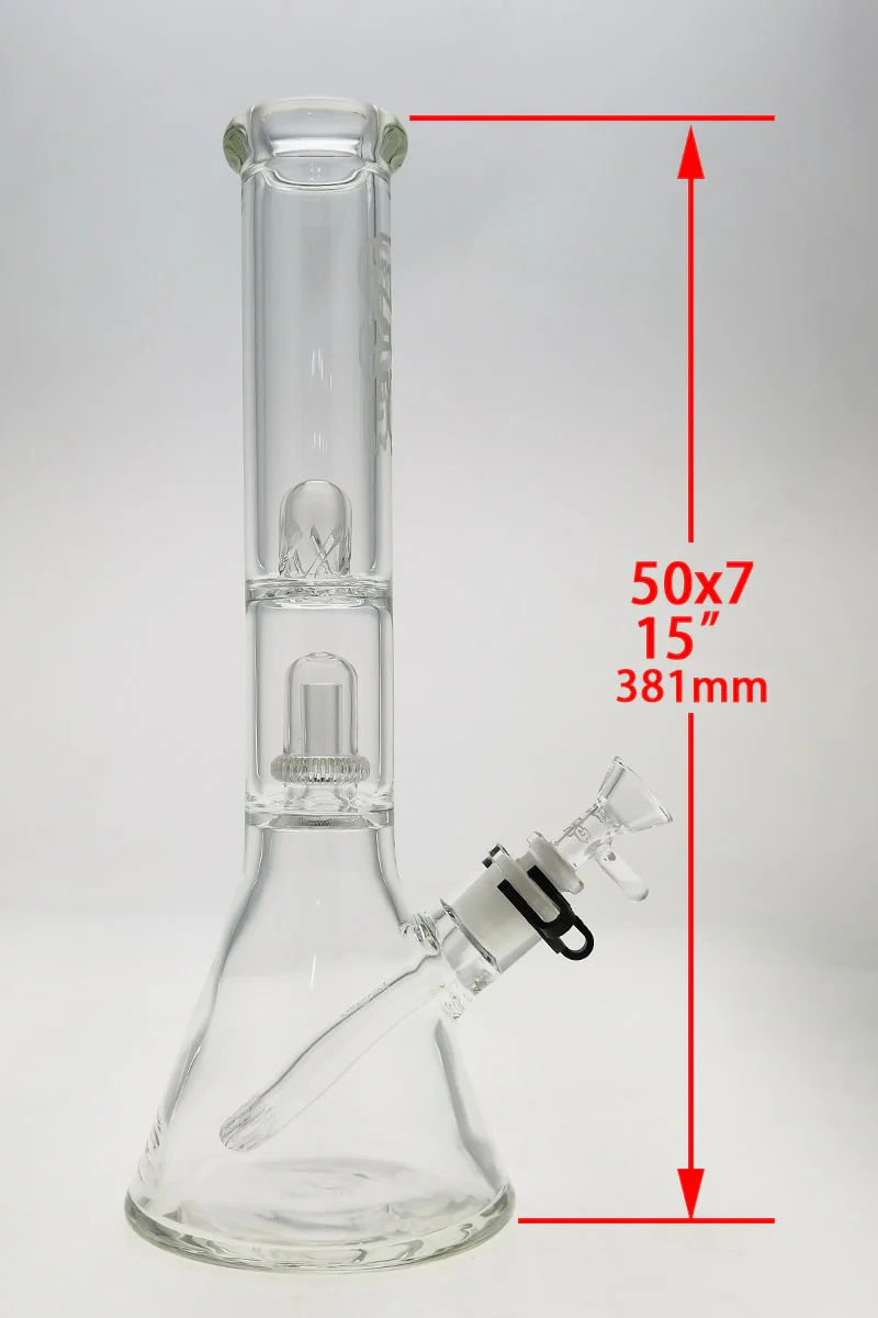 TAG - 14" Super Slit UFO Beaker Bong 50x7MM - 18/14MM Downstem (4.25") - Image 61