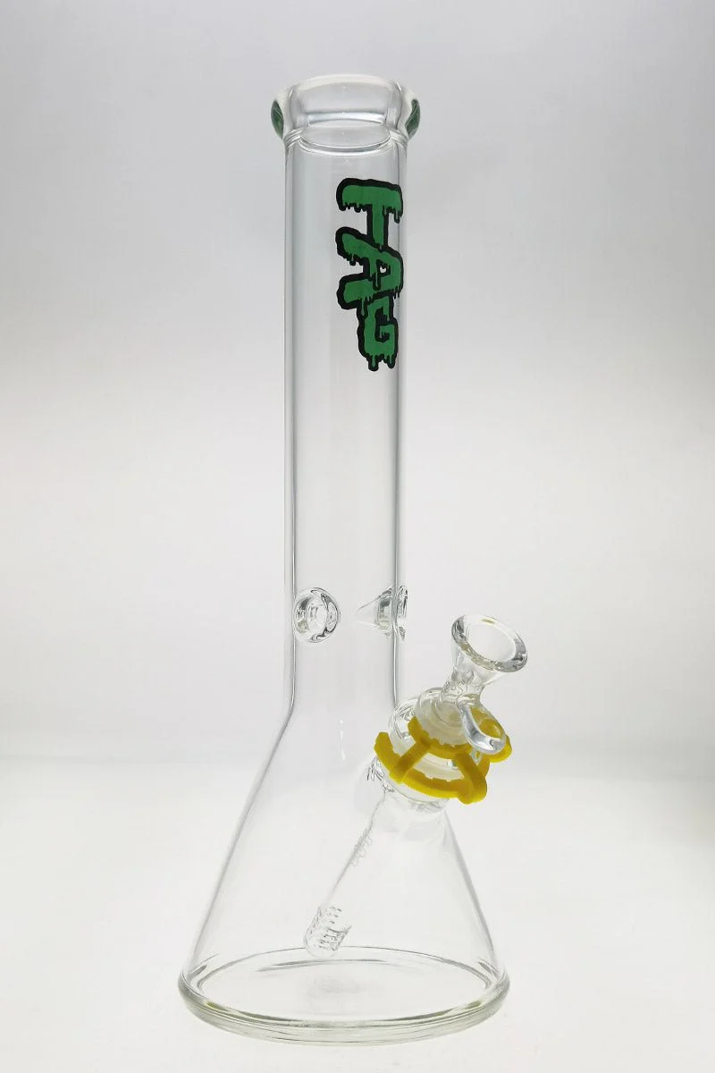 TAG - 15" Beaker Bong 50x5MM - 18/14MM Downstem (4.25")