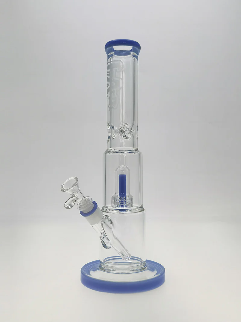 TAG - 15" Matrix Straight Tube Bong w/ 75x5MM Can - 18/14MM Downstem (4.00") - Image 2