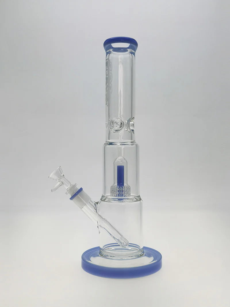 TAG - 15" Matrix Straight Tube Bong w/ 75x5MM Can - 18/14MM Downstem (4.00") - Image 3