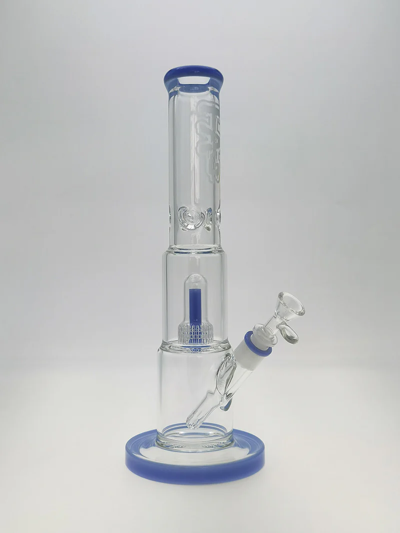 TAG - 15" Matrix Straight Tube Bong w/ 75x5MM Can - 18/14MM Downstem (4.00") - Image 6