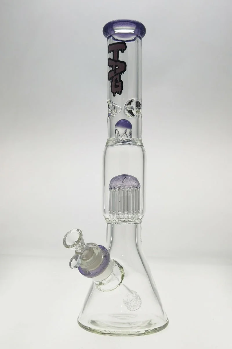TAG - 16" Fixed 16-Arm Tree Beaker Bong 50x7MM - 28/18MM Downstem (4.25") - Image 45
