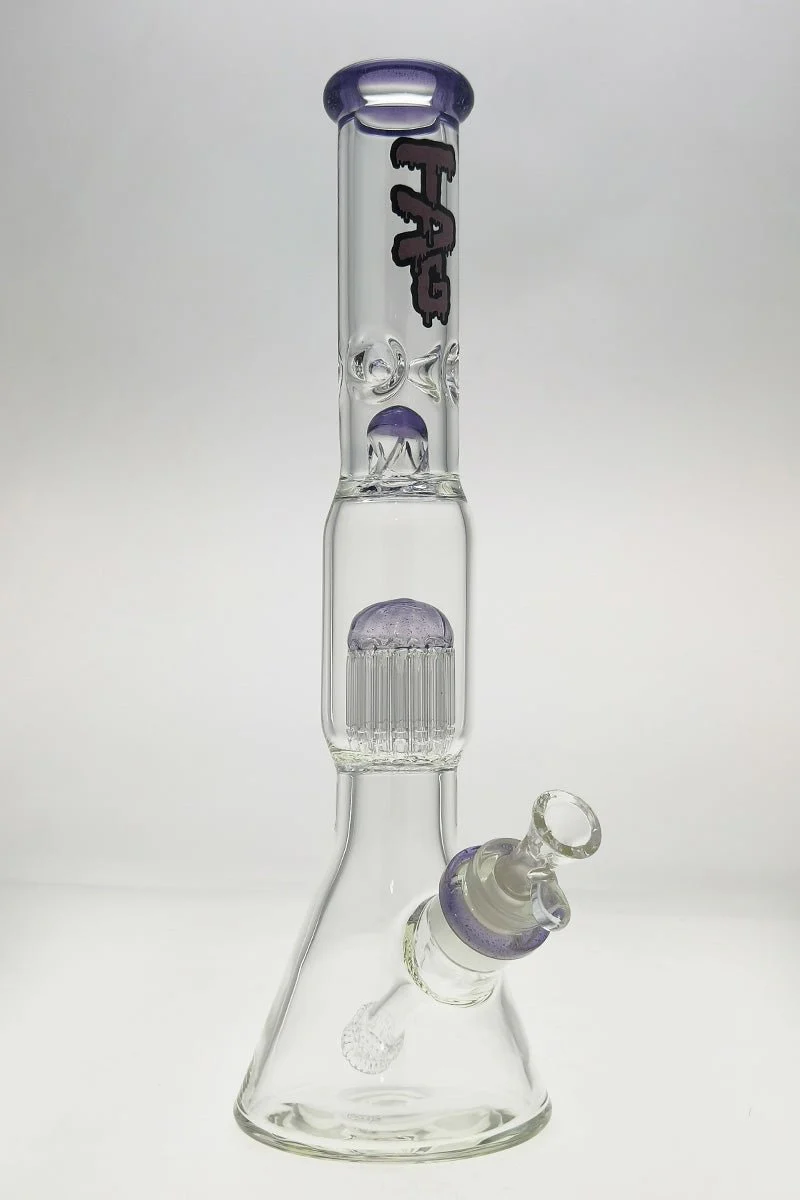 TAG - 16" Fixed 16-Arm Tree Beaker Bong 50x7MM - 28/18MM Downstem (4.25") - Image 46