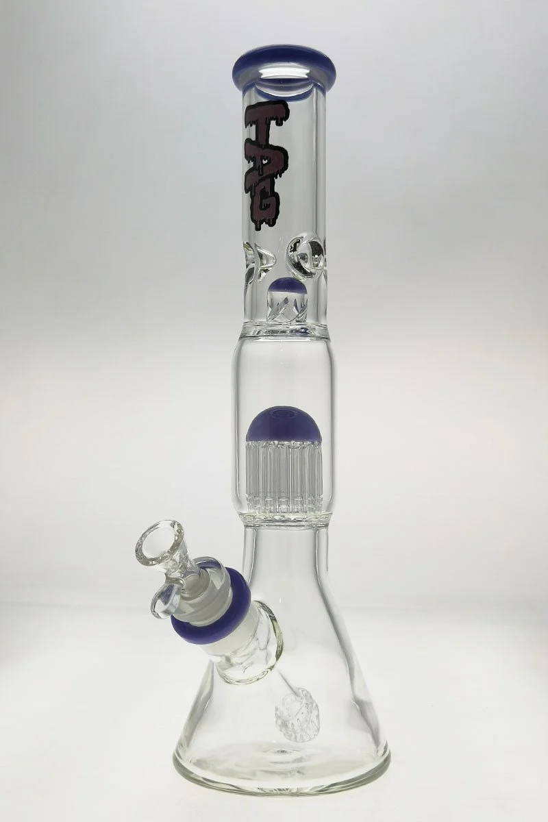 TAG - 16" Fixed 16-Arm Tree Beaker Bong 50x7MM - 28/18MM Downstem (4.25") - Image 5