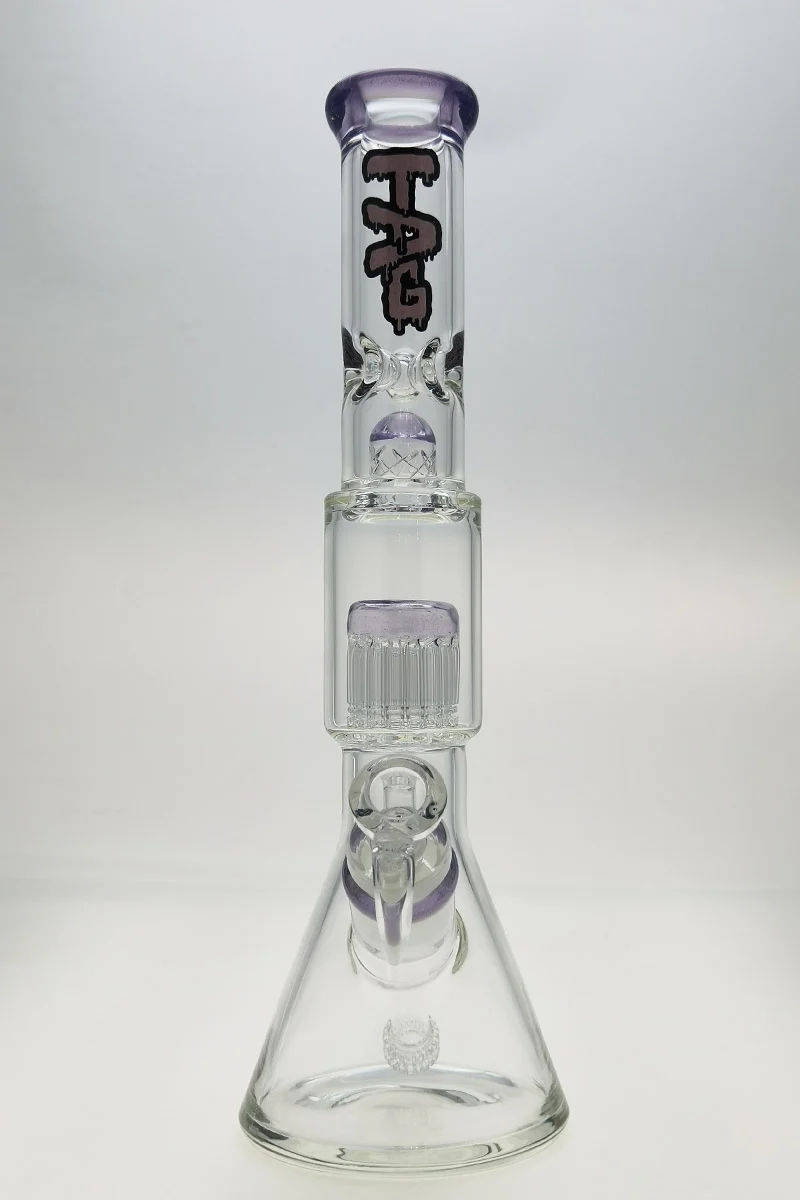 TAG - 16" Fixed 16-Arm Tree Beaker Bong 50x7MM - 28/18MM Downstem (4.25") - Image 57