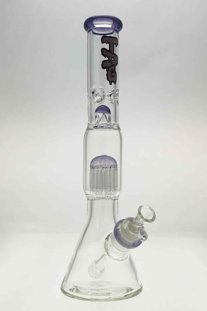 TAG - 16" Fixed 16-Arm Tree Beaker Bong 50x7MM - 28/18MM Downstem (4.25") - Image 76