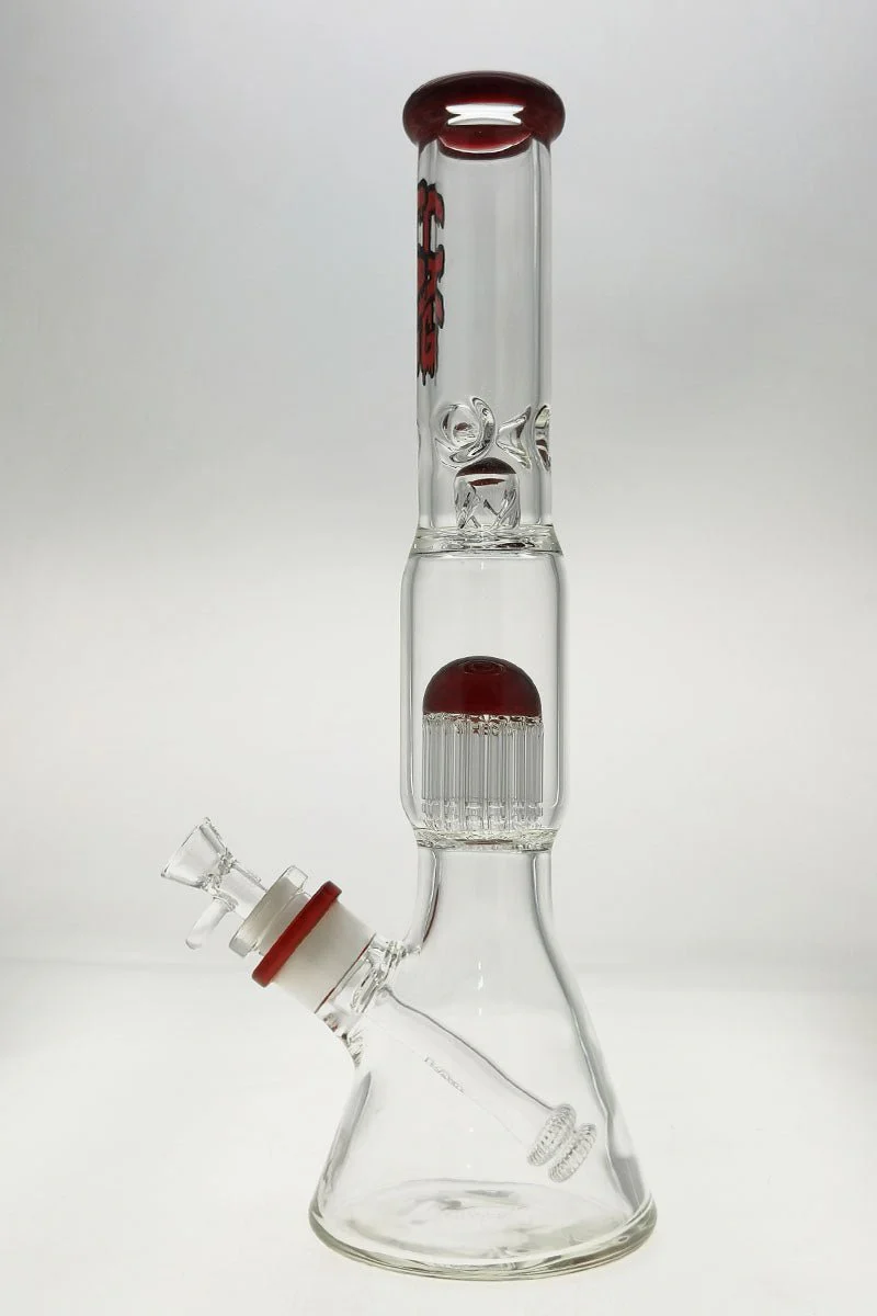 TAG - 16" Fixed 16-Arm Tree Beaker Bong 50x7MM - 28/18MM Downstem (4.25") - Image 8