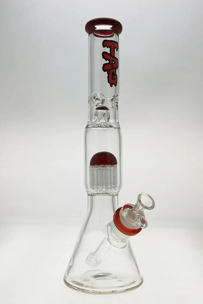 TAG - 16" Fixed 16-Arm Tree Beaker Bong 50x7MM - 28/18MM Downstem (4.25") - Image 9